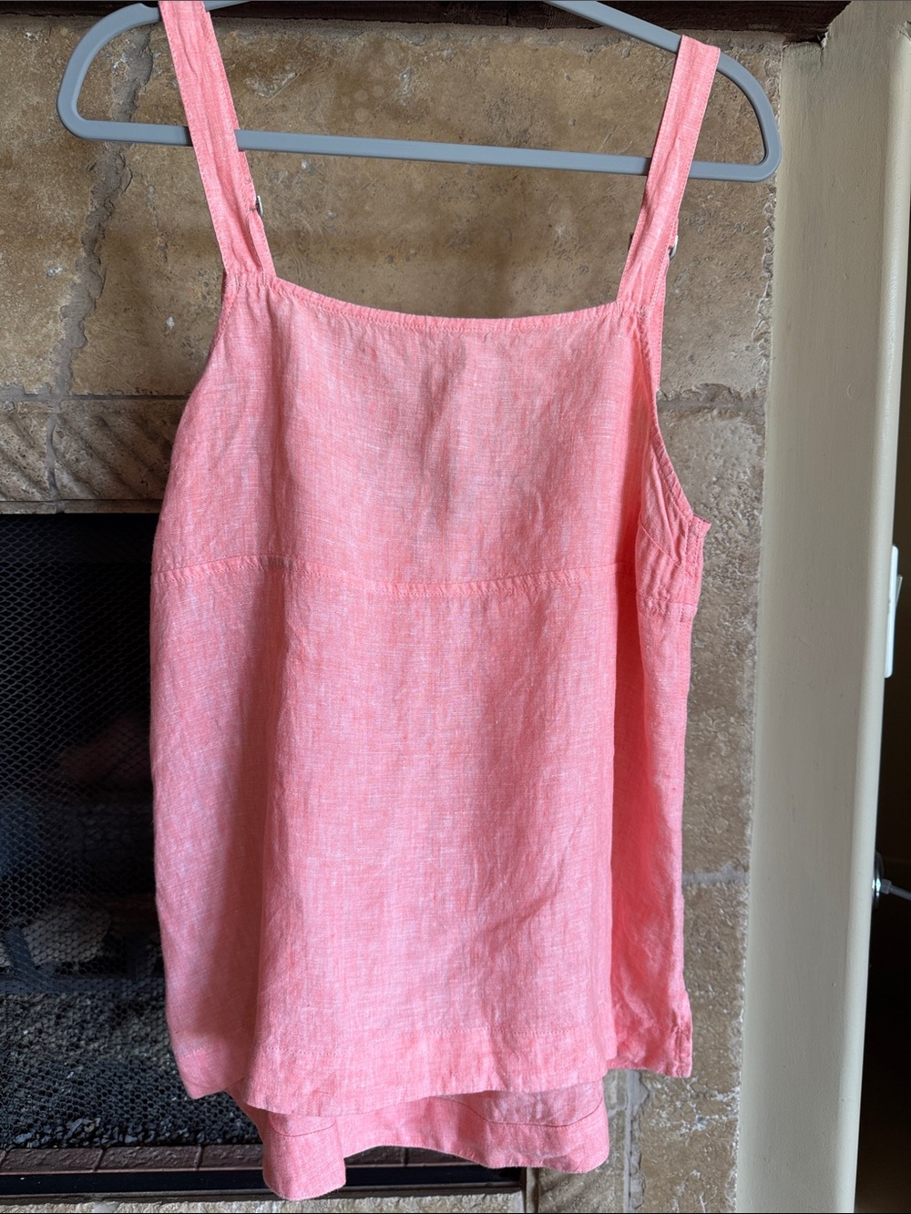 Athleta Coral Pink Linen Camisole Tank exc L